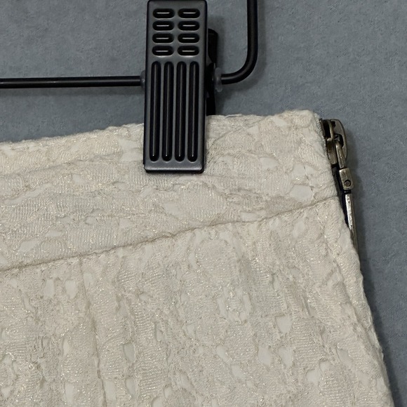 Vince Camuto Womens Skirt 2 Ivory Lace Mini Classic Occassion Feminine Coquette - Picture 4 of 12